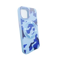 Capa Magnética Designer para iPhone 14 Azul Capa Magnética Designer para iPhone 14 Azul
